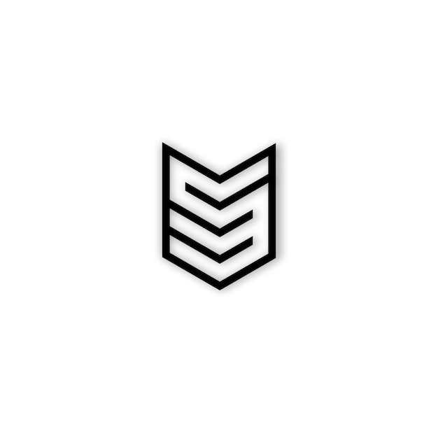Design del logo minimalista della lettera r e m