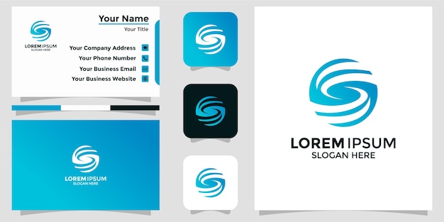 Vettore design minimalista del logo per carte tecnologiche e di branding