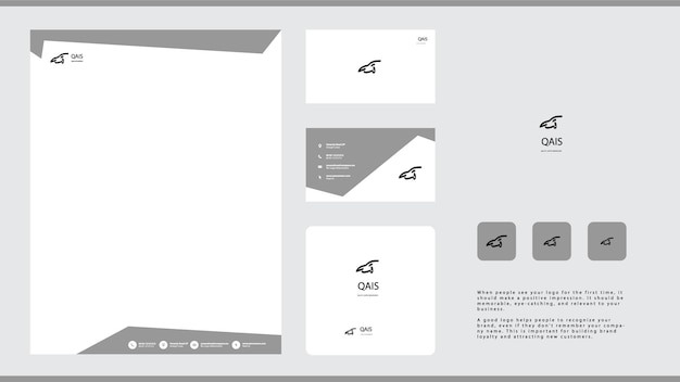 Minimalist Logo Design Templates with Branding Business Name Letterhead and Business Card