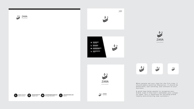 Minimalist Logo Design Templates with Branding Business Name Letterhead and Business Card