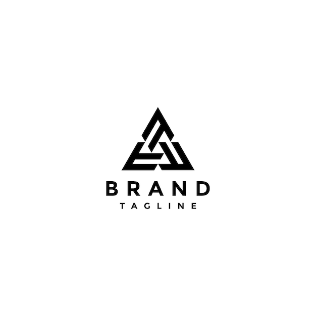 Minimalist logo design three letter t form a triangle