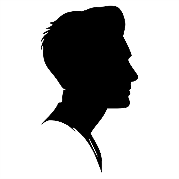 Vector minimalist man silhouette