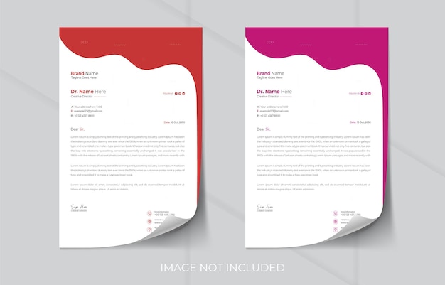 Vector minimalist medical and business invoice design template