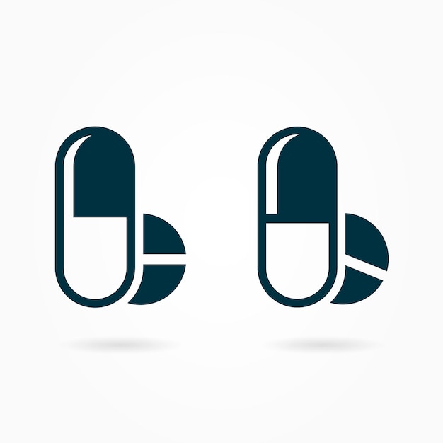 Minimalist medicine of pills and capsules Health care basic element graphic resources