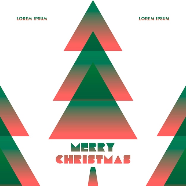 Minimalist Merry Christmas Greeting With Geometric Shape