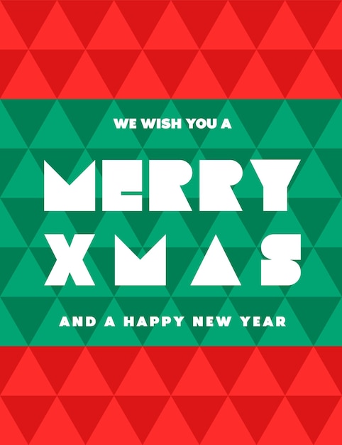 Minimalist Merry Christmas Greeting With Geometric Shape