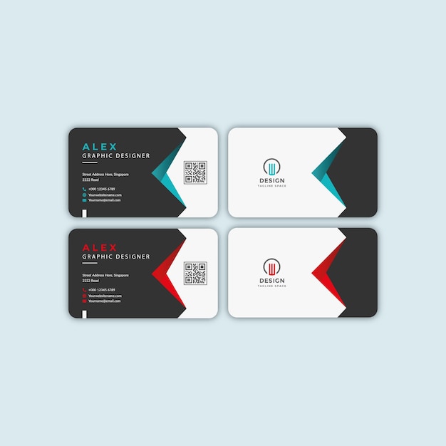 minimalist and modern business card design template