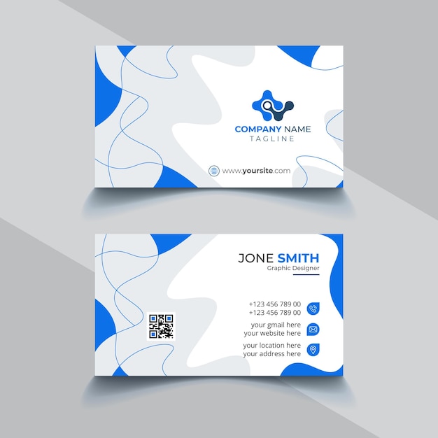 Minimalist modern community manager advertising business card