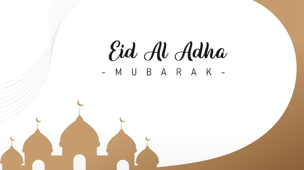 Minimalist and modern Eid alAdha celebration poster background design