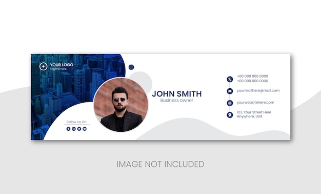 Minimalist Modern Email signature and footer design Template