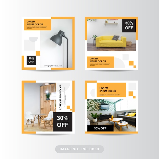 Minimalist modern furniture banner template
