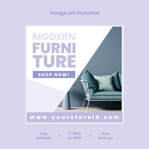 Minimalist and modern furniture business and multi purpose instagram post eps 10 vector