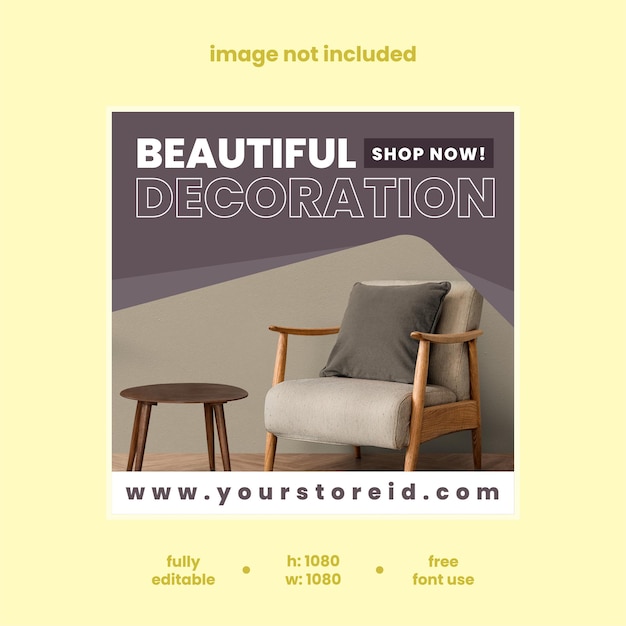 Vector minimalist and modern furniture business and multi purpose instagram post eps 10 vector