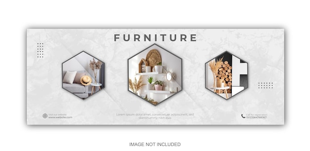 Minimalist modern furniture social media post template