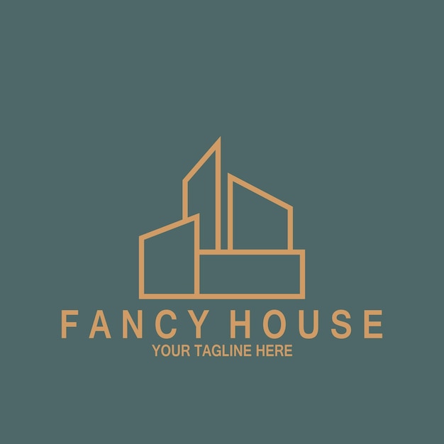 Minimalist modern house fancy icon vector illustration template design