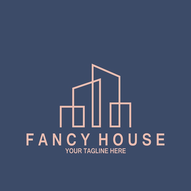 Minimalist modern house fancy icon vector illustration template design