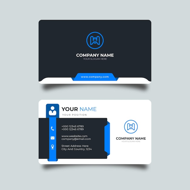 Minimalist modern simple business card template