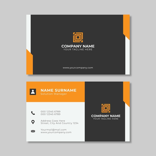 Minimalist modern and simple clean layout business card print template