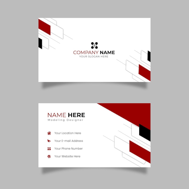 Minimalist Monochrome Business Card Design