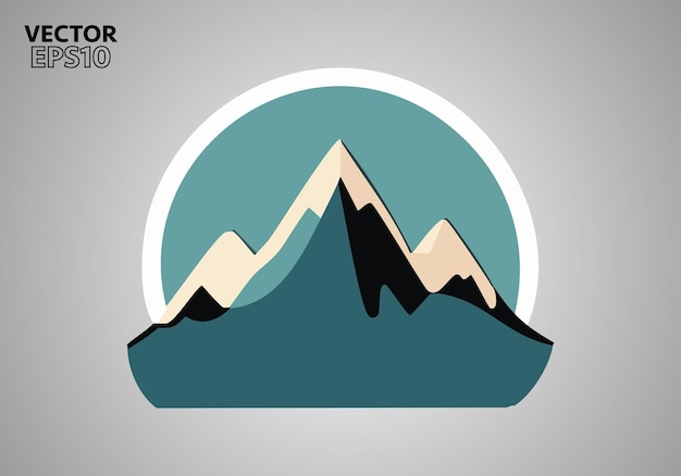 Vector minimalist mountain logo design icon vector template