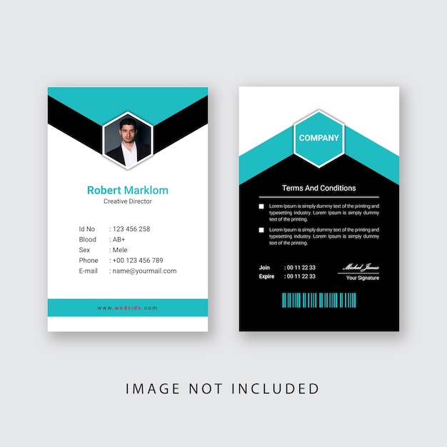 Vector minimalist office id card template vector