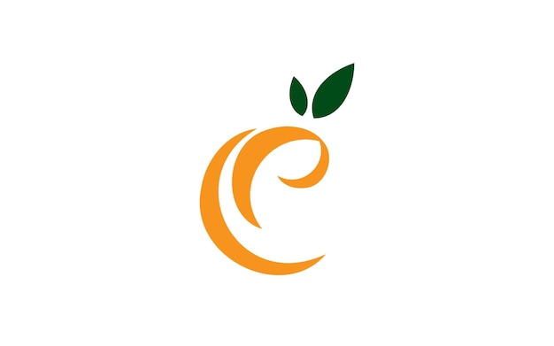 minimalist orange logo design