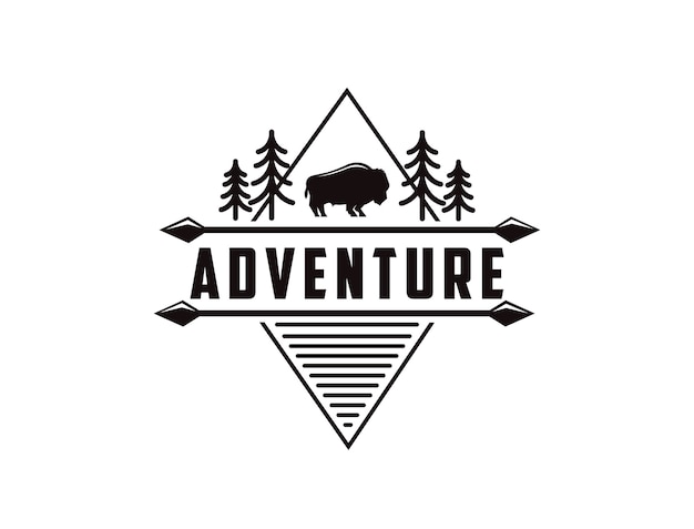 Minimalist outdoor adventure logo template