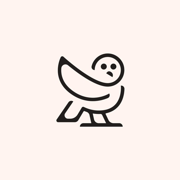 Minimalist owl logo vintage classic logo