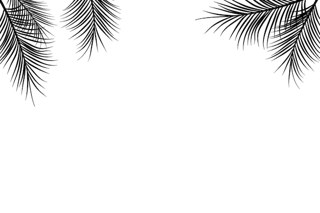 Minimalist Palm Leaves Silhouette
