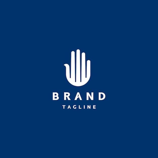 Minimalist palm logo design