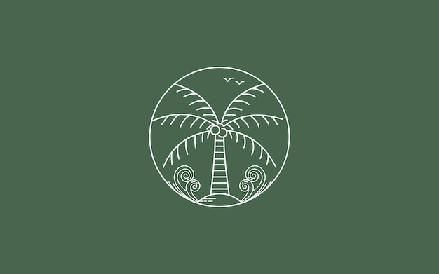 minimalist palm logo