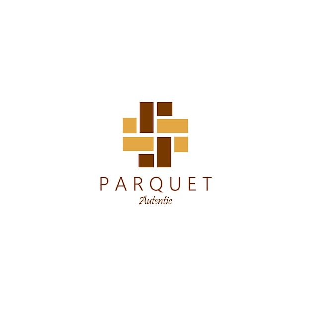 Minimalist parquet floor hardwood logo vector illustration design line