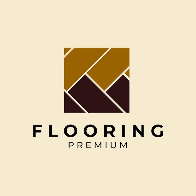 Vector minimalist parquet flooring logo vector design
