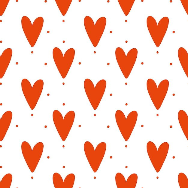 Minimalist pattern red heart and dot