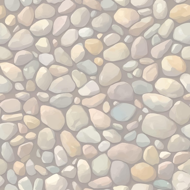 ベクトル シンプルな小石石や玉石のシームレスなテクスチャ パターン手描き絵イラスト