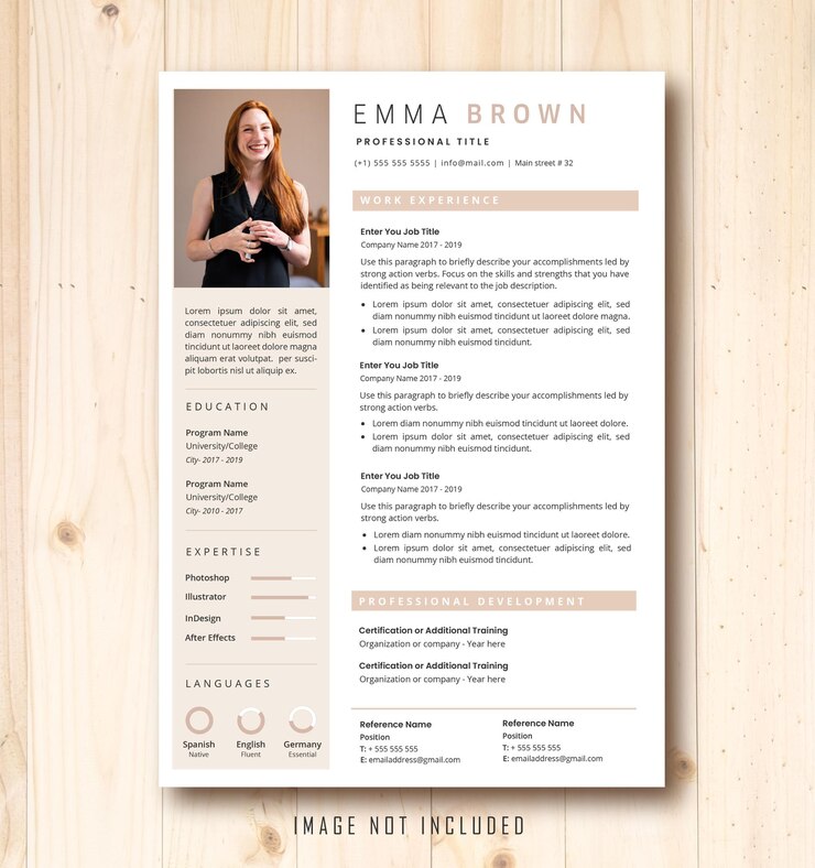 Minimalist pink resume template