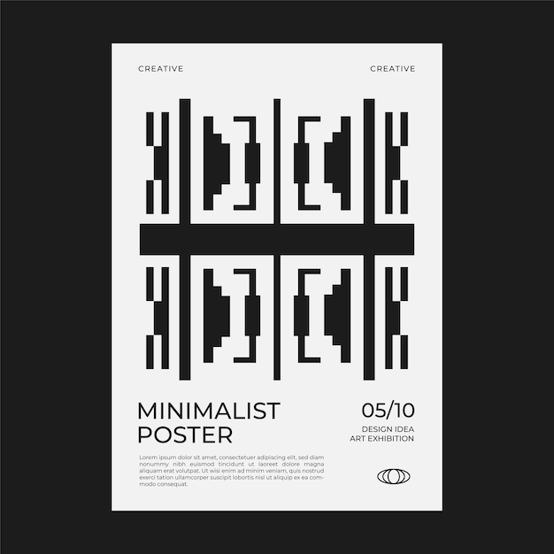 Minimalist poster design bauhaus art print template