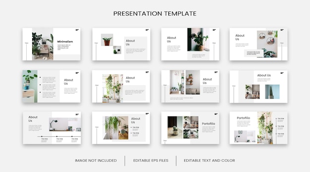 Minimalist powerpoint template 12 purpose