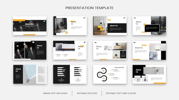 Minimalist powerpoint template 12 purpose