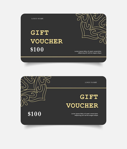 Minimalist premium gift voucher template