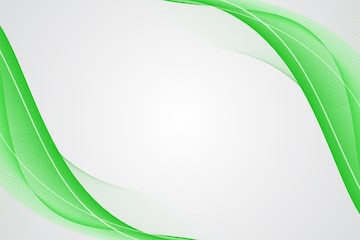 Premium Vector | Minimalist presentation background with green wavy lines  design