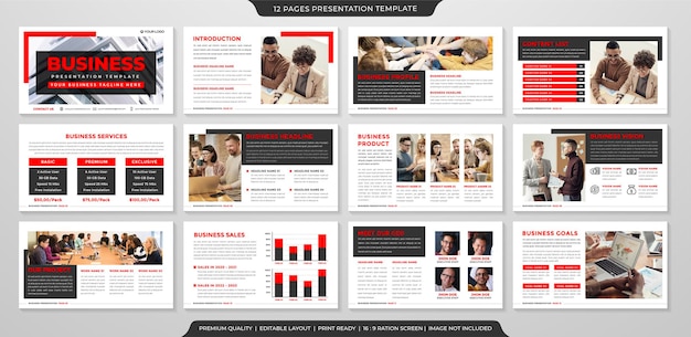 Minimalist presentation layout template use for company profile