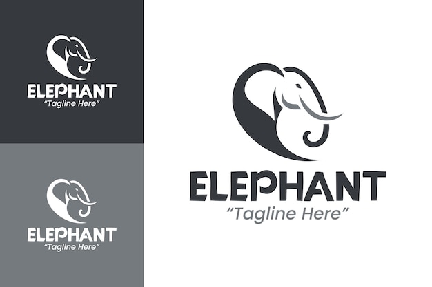 Minimalist and Professional Elephant Logo Template for Your Animal Brand Identity