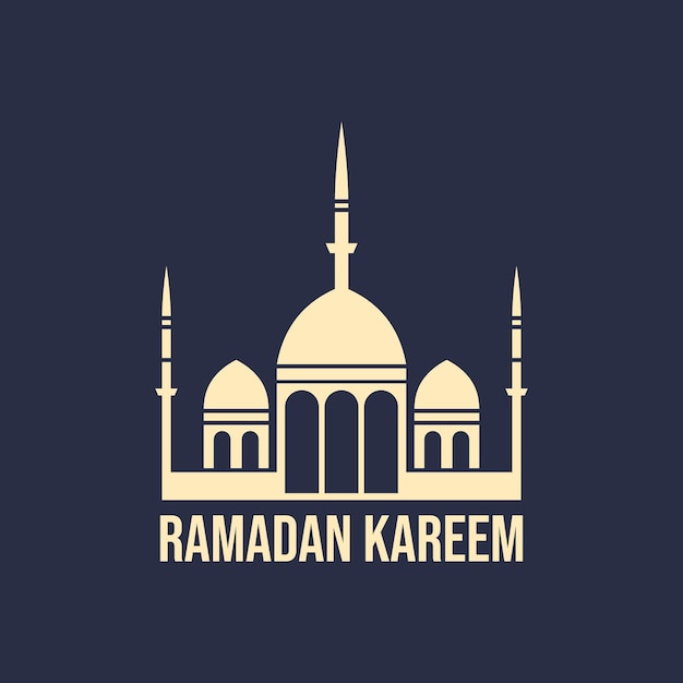 minimalist ramadan mosque islamic logo icon background concept vector design