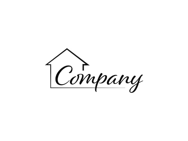 minimalist real estate house logo design