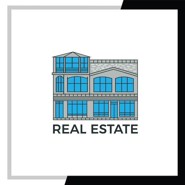 Minimalist real estate house vector logo