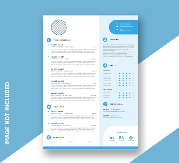 Vector minimalist resume cv 01