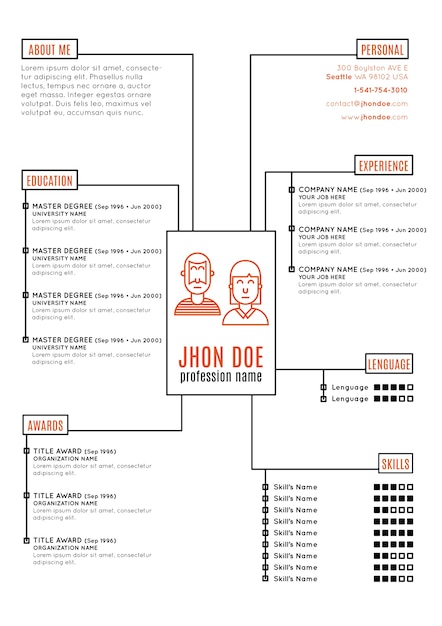 Minimalist resume template