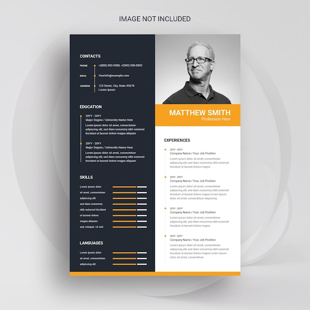 Minimalist resume template