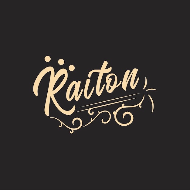 Vector minimalist retro vintage design with classic ornamentation and lettering